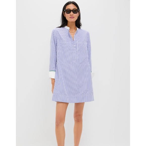 Tuckernuck Pomander Place Blue Stripe Rohan Shirt Dress XXL - Picture 2 of 16